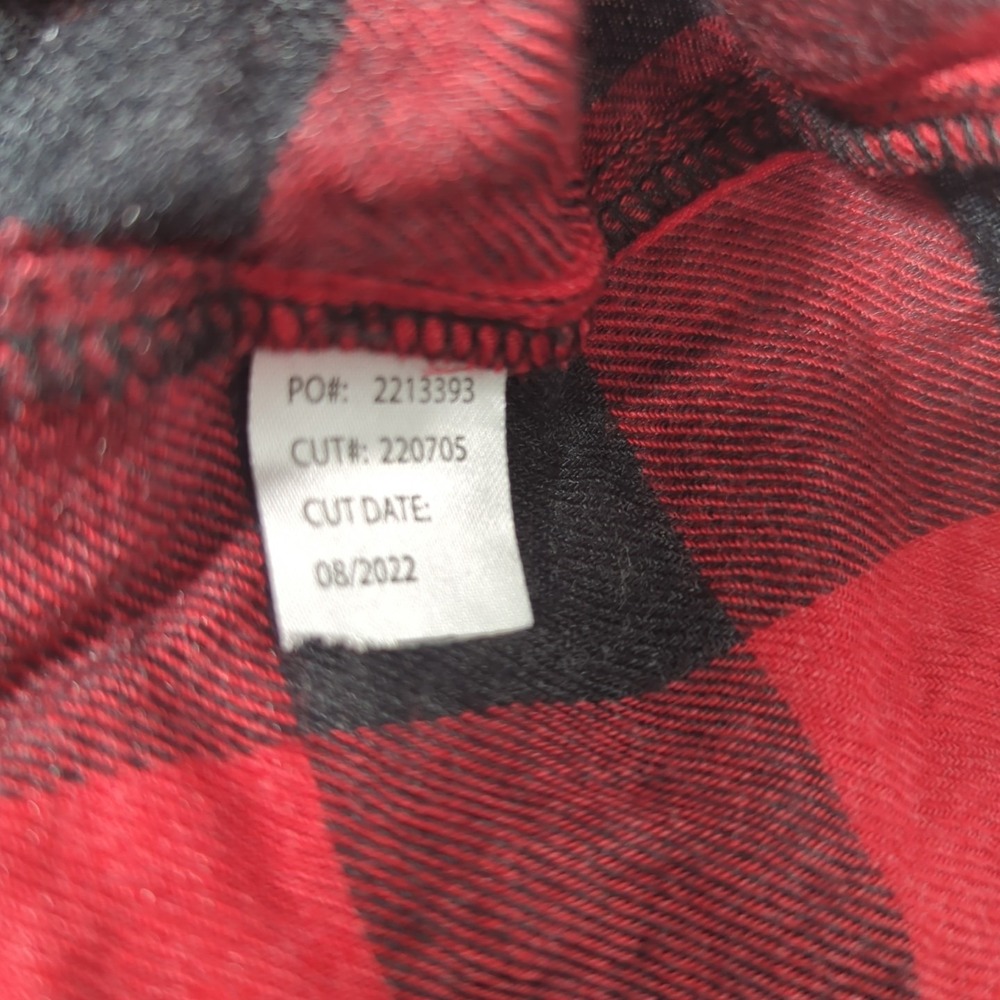 Torrid Womens Size 0(12) Black Red flannel buffalo plaid cropped sleep shirt 121 - Picture 7 of 8